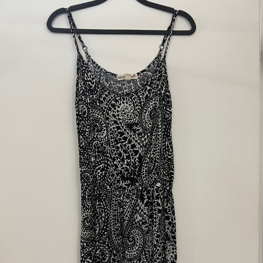 Black and white, wide leg romper